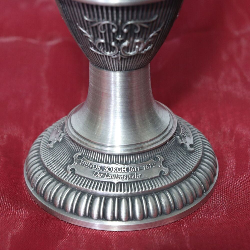 Zinn-Galerie Albrecht Durer Pewter Wine Goblet 7" Dutch Painters Rembrandt Steen - Picture 4 of 9